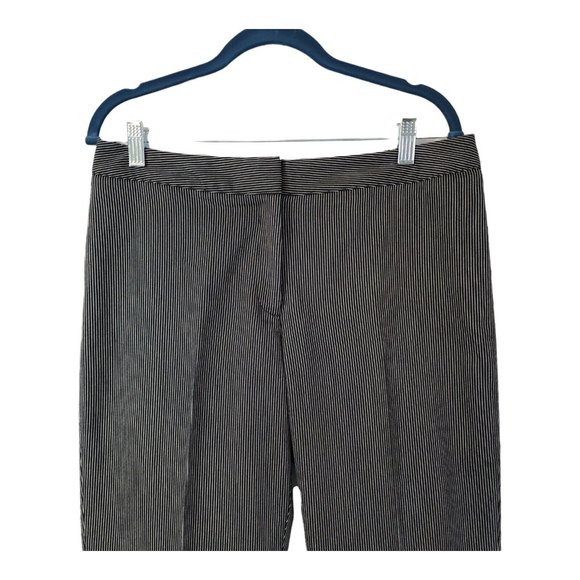 Worthington Women's Stretch Pants Flat Front Ankle Length Size 8 Black Striped - Picture 3 of 10